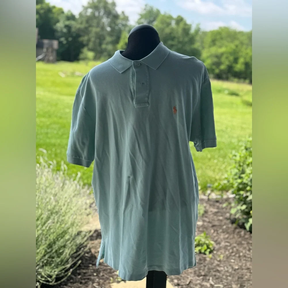 Ralph Lauren Blue Polo Shirt Classic Knit Casual